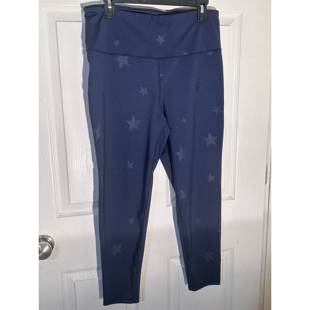 Ideology For Macys Navy W/ Stars Yoga Running Activewear Ankle Legging Size L